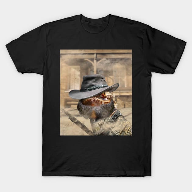 Cowboy Bearded Dragon T-Shirt by Random Galaxy